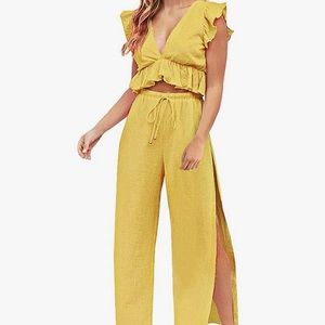 2pc Top and Slit Pant